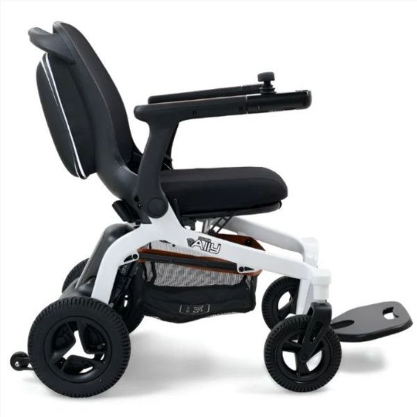 Golden Ally Folding Power Chair White Right Side View