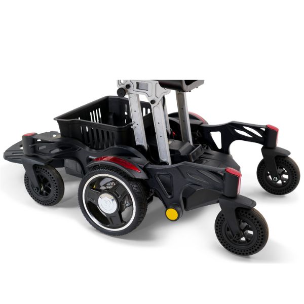 Golden Buzzarround CarryOn Travel Power Wheelchair GP130 Velvet Red Wheels View