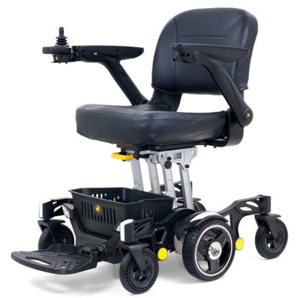 Golden Buzzarround CarryOn Travel Power Wheelchair GP130 with Crisp White Shrouds
