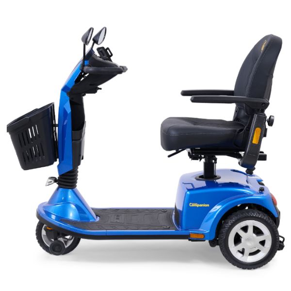Golden Technologies Companion 3-Wheel Full Size Scooter in Blue Left Side View