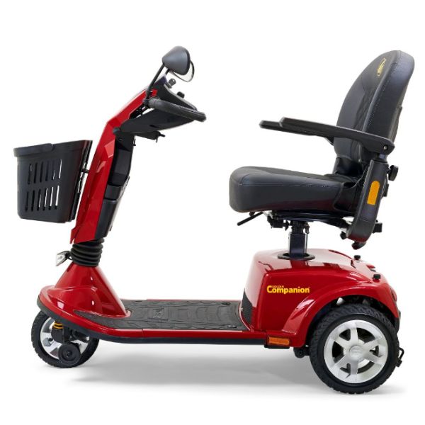 Golden Technologies Companion 3-Wheel Full Size Scooter in Red Left Side View