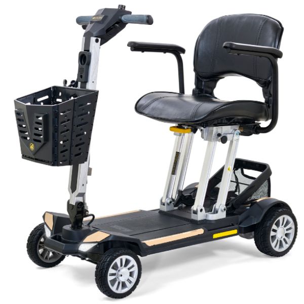 Golden Technologies Buzzaround Carry On Folding Mobility Scooter GB120 Dessert Tan Color View