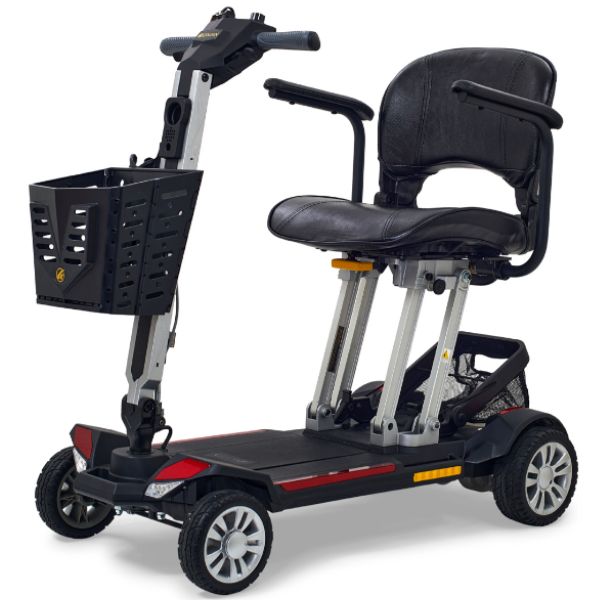 Golden Technologies Buzzaround Carry On Folding Mobility Scooter GB120 Red  Color View