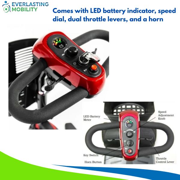 Golden Technologies Buzzaround Extreme 3-Wheel Mobility Scooter Control