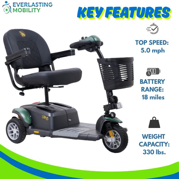 Golden Technologies Buzzaround Extreme 3-Wheel Mobility Scooter Key Features