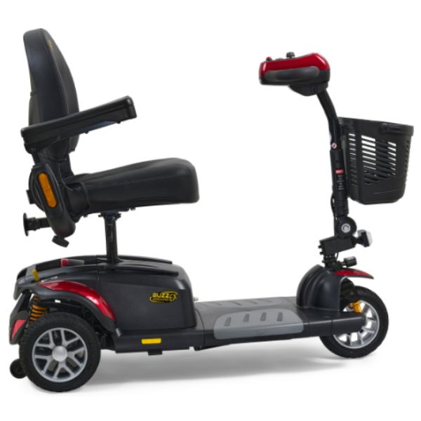 Golden Technologies Buzzaround Extreme 3-Wheel Mobility Scooter GB118 Velvet Red  Shroud Color Right Side View