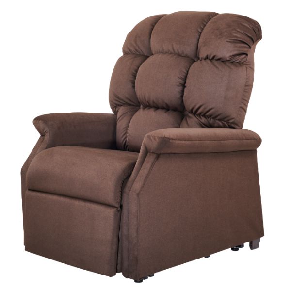 Golden Technologies Cambridge Signature Series 3 Position Lift Chair PR401 Hazelnut Front View Angle Left View