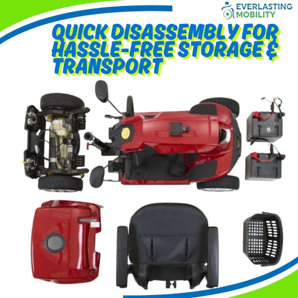 Golden Technologies Companion 4-Wheel Bariatric Scooter GC440 Disassembled into Pieces