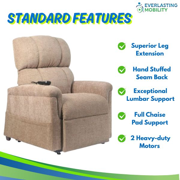Golden Technologies MaxiComforter Heavy Duty Lift Chair PR535 Right Angle View