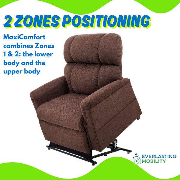 Golden Technologies MaxiComforter Zero Gravity Lift Chair 2 Zones Positioning
