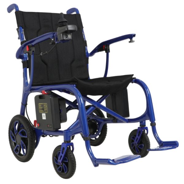 Helium Ultra Lightweight Power Wheelchair in Blue
