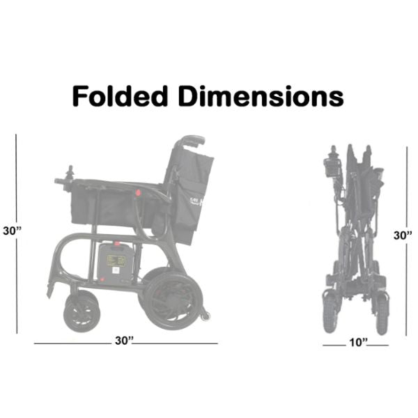 Helium Ultra Lightweight Power Wheelchair Folding Dimensions