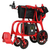 Helium Ultra Lightweight Power Wheelchair Red in Folding Position