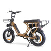 JUNTOS Foldable Step - Through Foldable Lightweight Electric Bike Caramel Left rear view