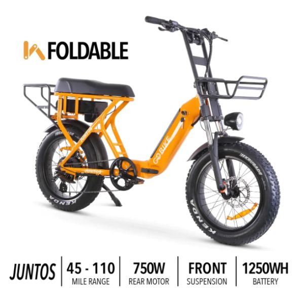 JUNTOS Foldable Step - Through Foldable Lightweight Electric Bike with specs