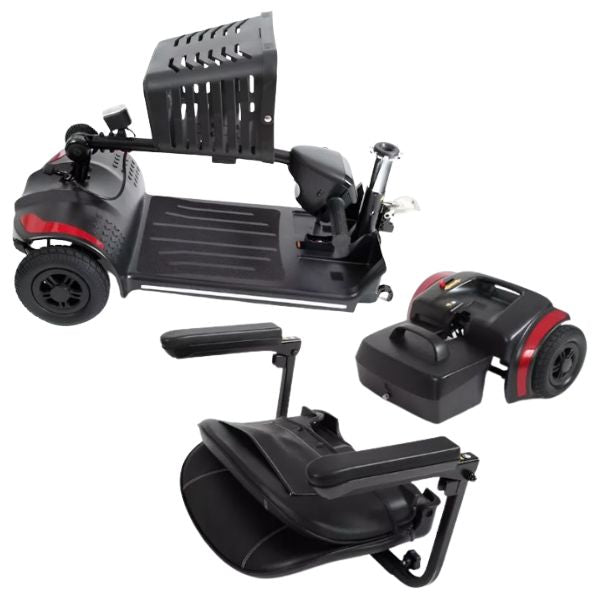 Journey Health &amp; Lifestyle Adventure 4-Wheel Mobility Scooter Disassembled View