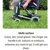 Journey Zinger Portable Folding Power Wheelchair Can take on any surface with description