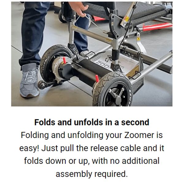 Journey Zoomer Chair Lightweight Folding Power Wheelchair