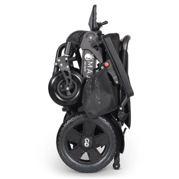 ComfyGo Majestic 440 HD Plus Remote Control Power Wheelchair in Folding Position