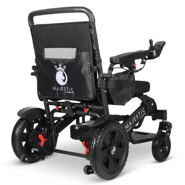 ComfyGo Majestic 440 HD Plus Remote Control Power Wheelchair with 'Majestic' branding on a white background