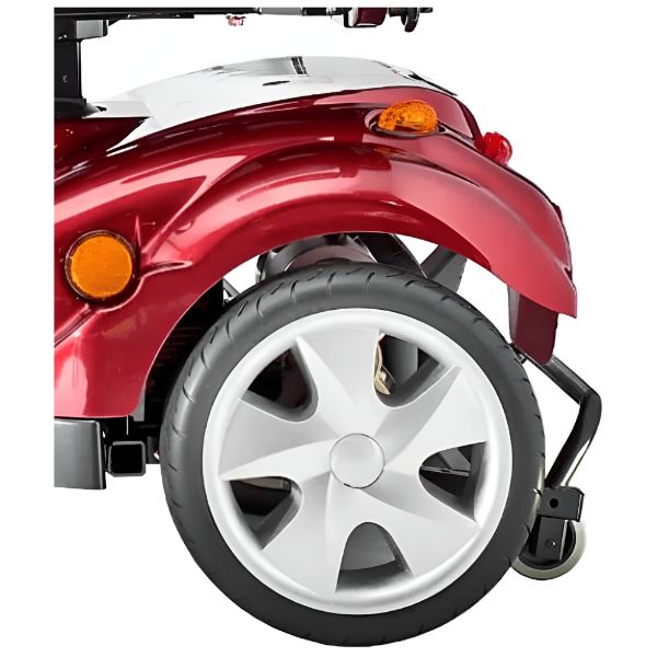 FreeRider USA FR 510F II 4 Wheel Bariatric Scooter Rear Tire View