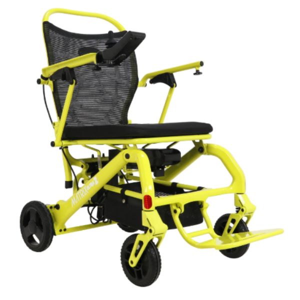 Matrix Ultra 2 Carbon Fiber Folding Electric Wheelchair in Yellow