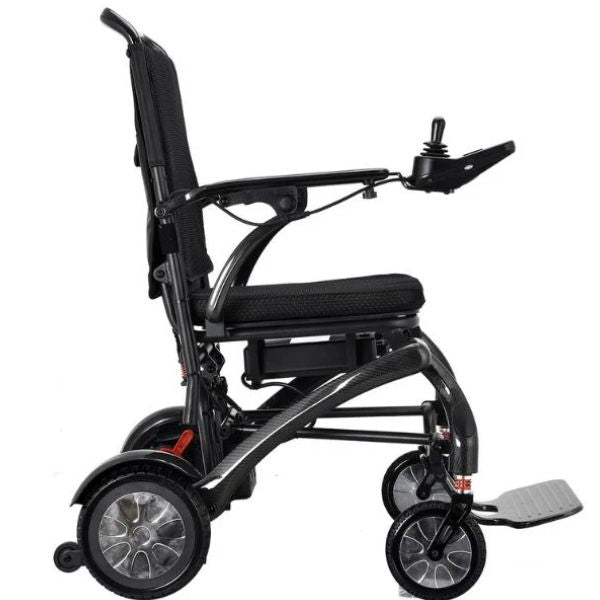Matrix Ultra Carbon Fiber Electric Wheelchair in Black Right Side View