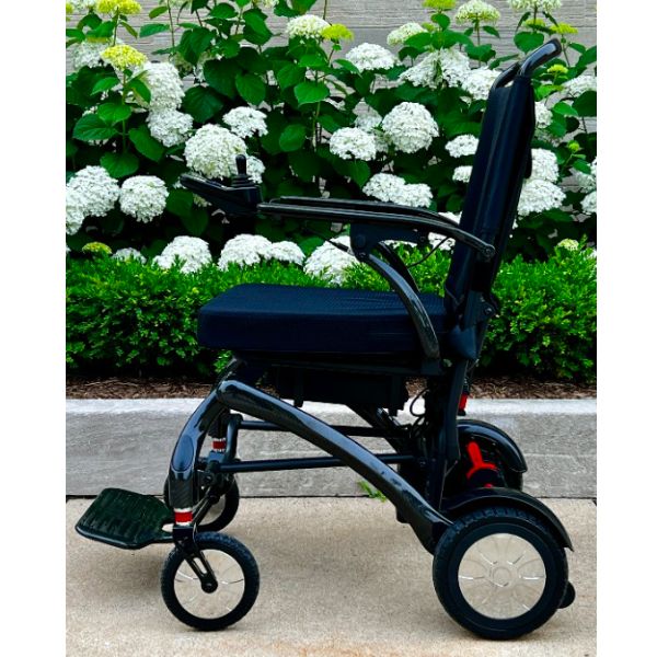Matrix Ultra Carbon Fiber Electric Wheelchair in Black Right Side View