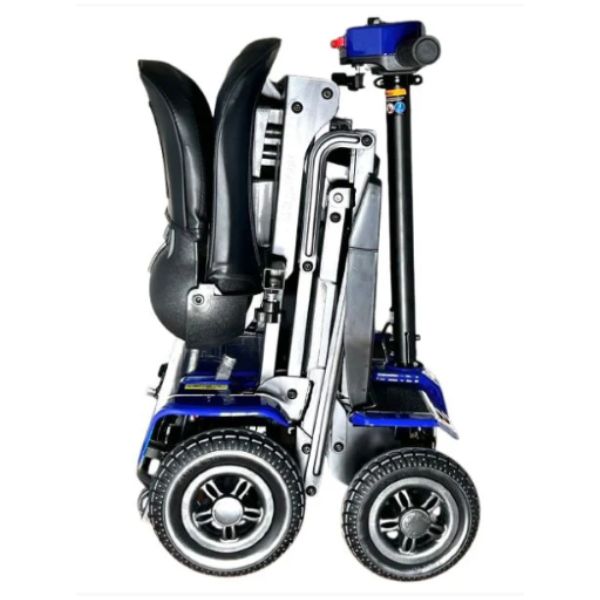 Megatrone Automatic Folding 4 Wheel Mobility Scooter in Folding Position