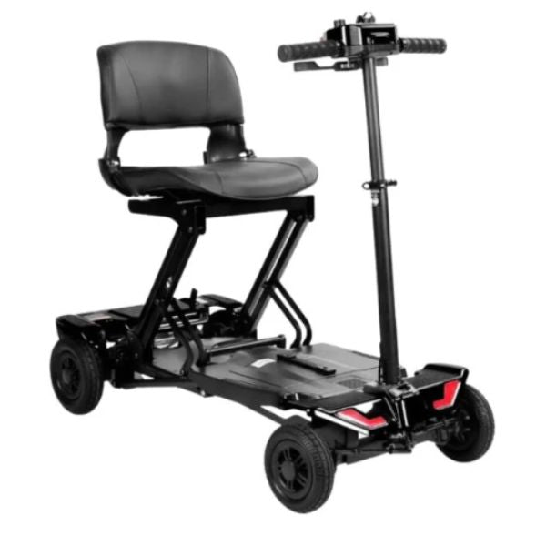 Megatrone Automatic Folding 4 Wheel Mobility Scooter in Black