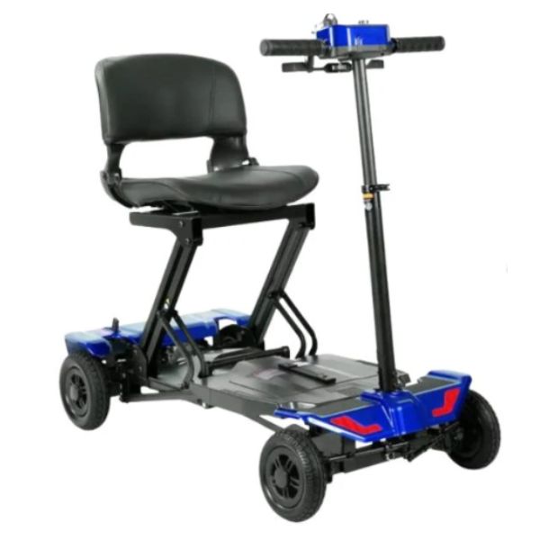 Megatrone Automatic Folding 4 Wheel Mobility Scooter in Blue