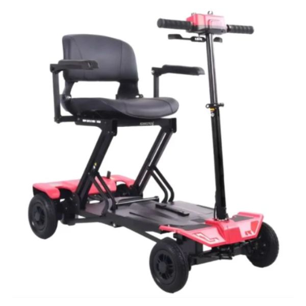 Megatrone Automatic Folding 4 Wheel Mobility Scooter in Pink