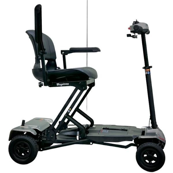 Megatrone Automatic Folding 4 Wheel Mobility Scooter with Arm Rest Flipped
