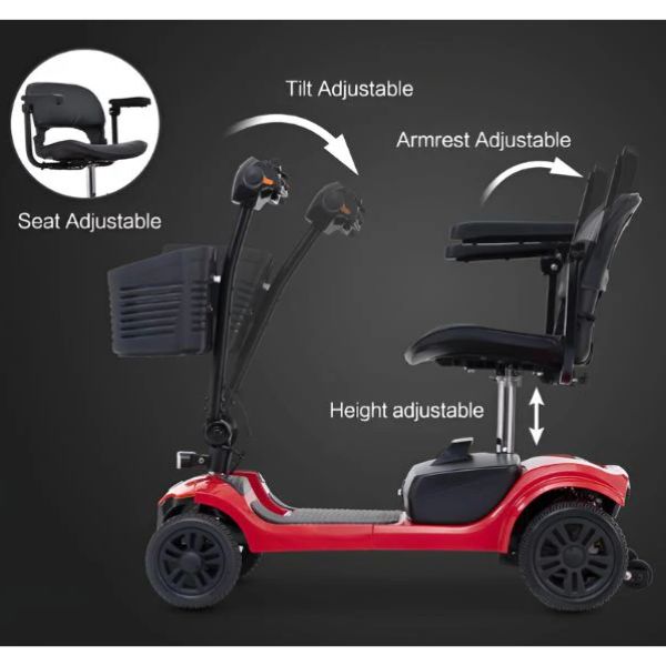 Metro Mobility Elite Portable Mobility Scooter with Adjustable Tiller and Seat
