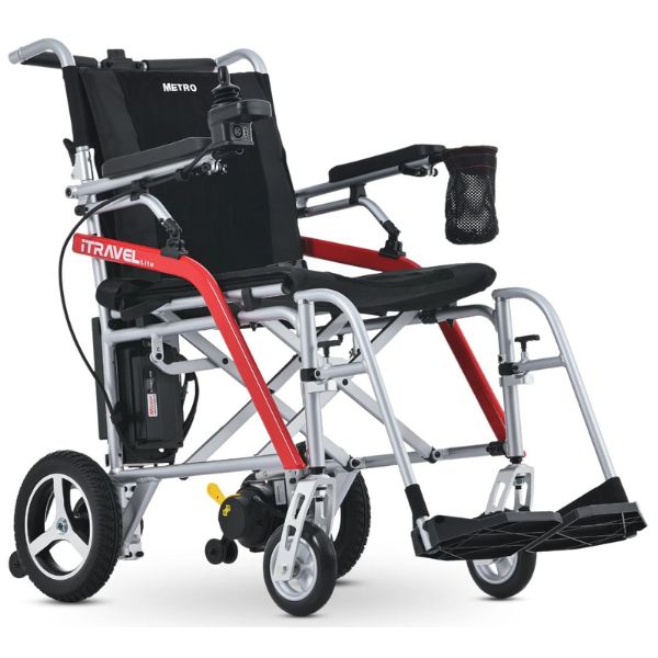 iTravel Lite Compact Power Wheelchair By Metro Mobility Silver Color
