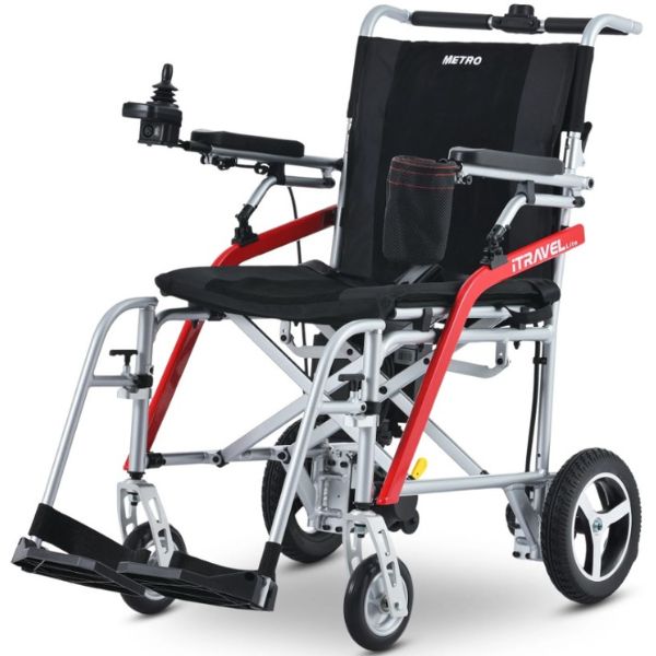 iTravel Lite Compact Power Wheelchair By Metro Mobility Silver Color