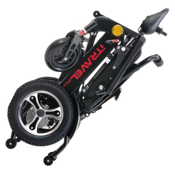 iTravel Plus Folding Electric Wheelchair By Metro Mobility Foldfed View Black Color