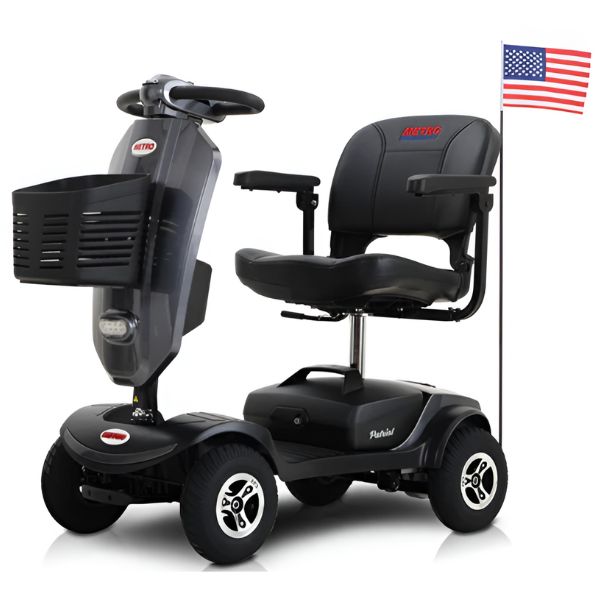 Metro Mobility Patriot 4 Wheel Mobility Scooter Metallic Grey Color