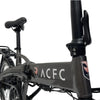 Go Bike Official ACFC Licensed FUTURO Foldable Lightweight Electric Bike Black Close up front right view