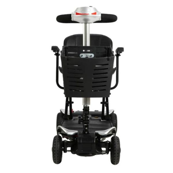 Optimus Automatic Folding Travel Scooter in Silver Front View
