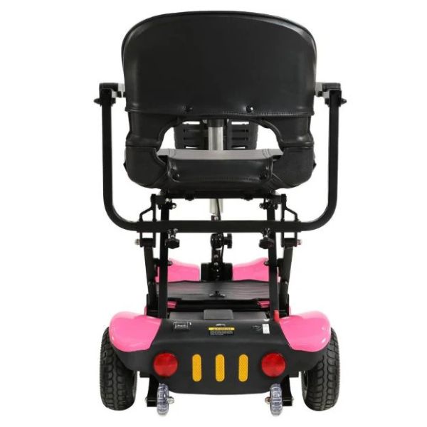 Optimus Automatic Folding Travel Scooter in Pink Rear View