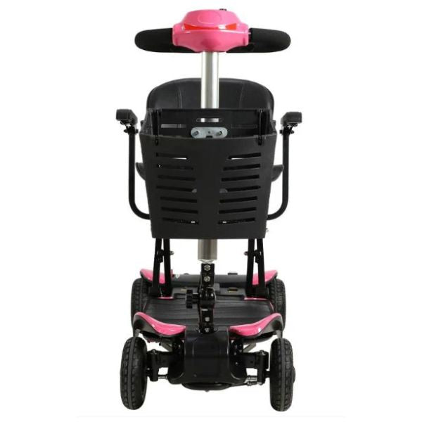 Optimus Automatic Folding Travel Scooter in Pink Front View