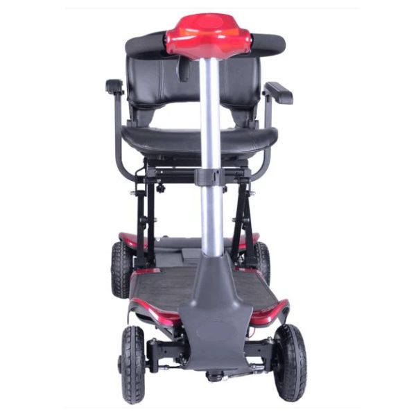Optimus Automatic Folding Travel Scooter in Red Front View