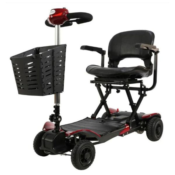 Optimus Automatic Folding Travel Scooter in Red