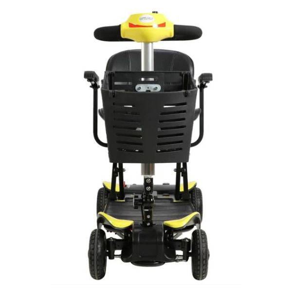 Optimus Automatic Folding Travel Scooter in Yellow Front View