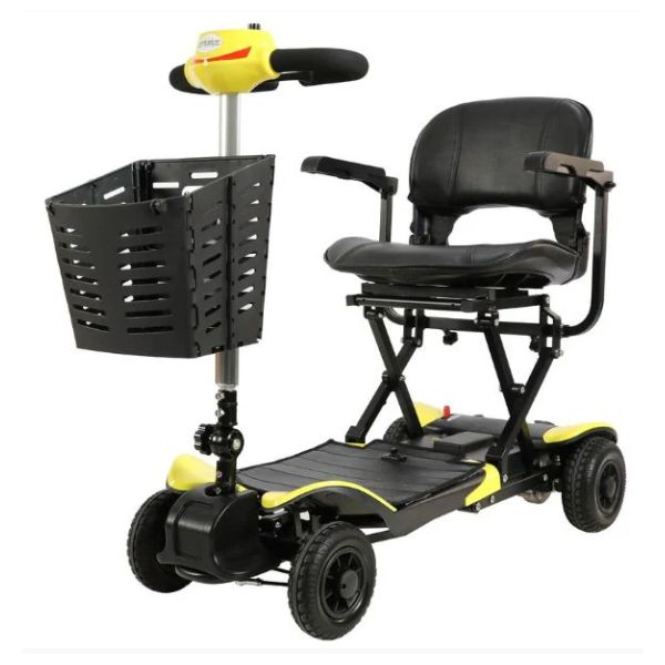 Optimus Automatic Folding Travel Scooter in Yellow
