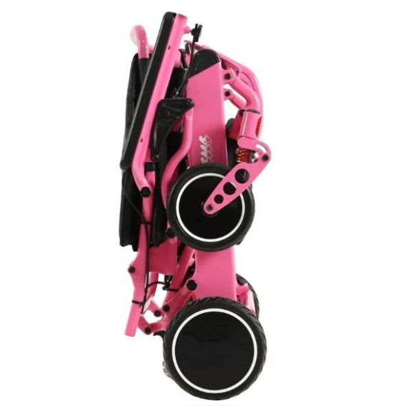 Pegasus Carbon Fiber Wheelchair in Pink Folded