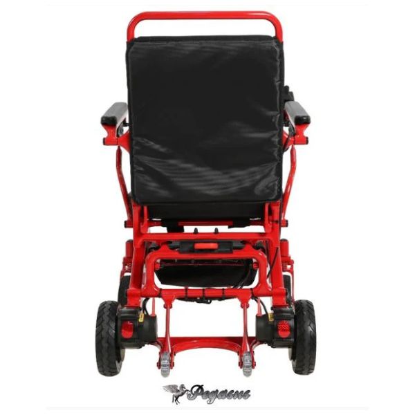 Pegasus Carbon Fiber Wheelchair in Red Rear View
