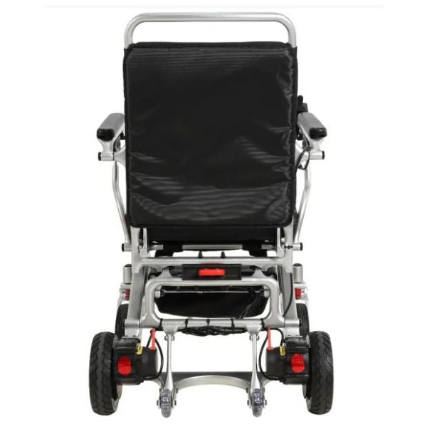 Pegasus Carbon Fiber Wheelchair in Silver Rear View