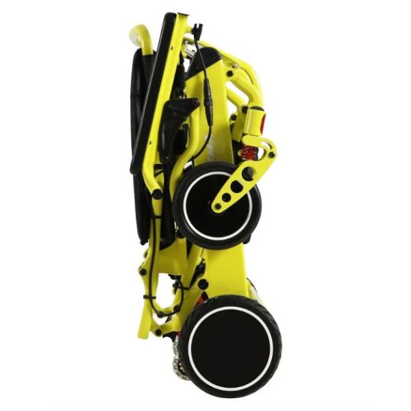 Pegasus Carbon Fiber Wheelchair in Yellow Folded